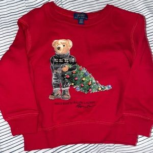 Childs red Xmas sweat shirt perfect condition